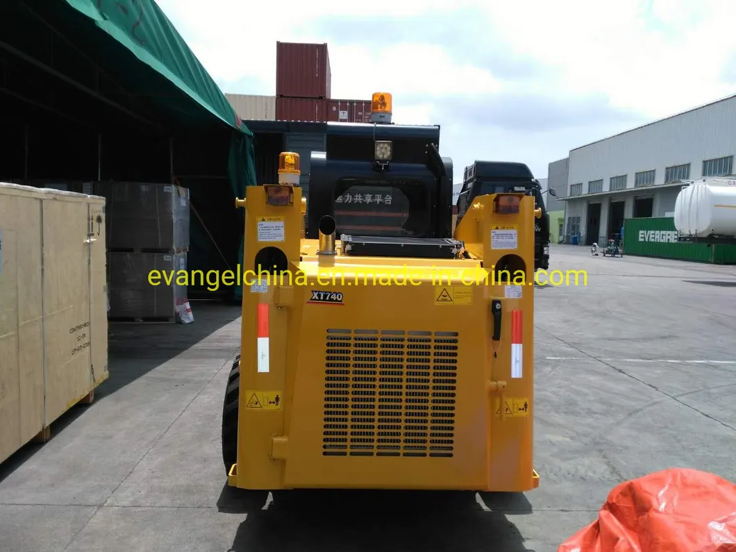 0.45cbm 750kgs Weichai Engine Skid Steer Loader Xt740
