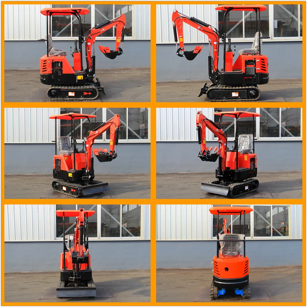 0.8 Ton Fw10A Hydraulic Backhoe Digger Rubber Crawler Belt Track Mini and Small Excavators for Sale