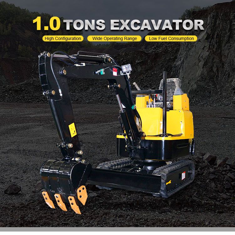 1 Ton Mini Excavator Small Digger Small Ditch Digging Machine Mini Track Excavator