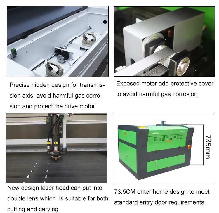 100W 150W CO2 CNC Laser Cutting Engrave Engraver Engraving MDF Plywood Leather Wood Acrylic Engraving Machine CNC Laser CO2