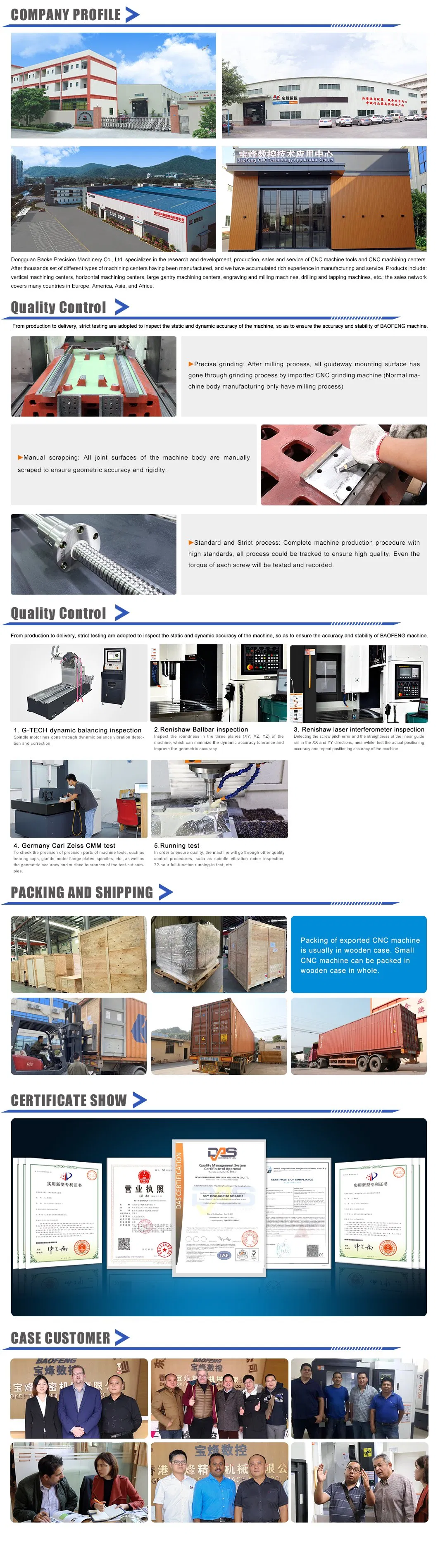 1160vp CNC Machine 3 Axis Milling Drilling Machine Vmc for Metal Processing