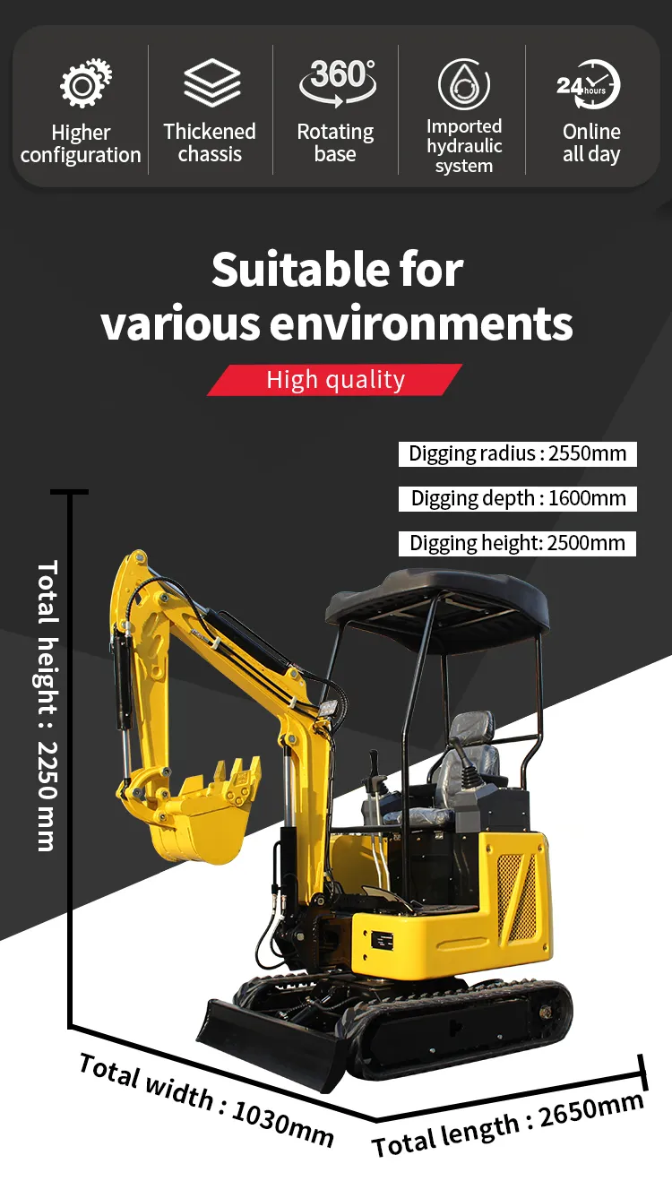 2021 Good Quality New Type Small Digger Garden Excavator