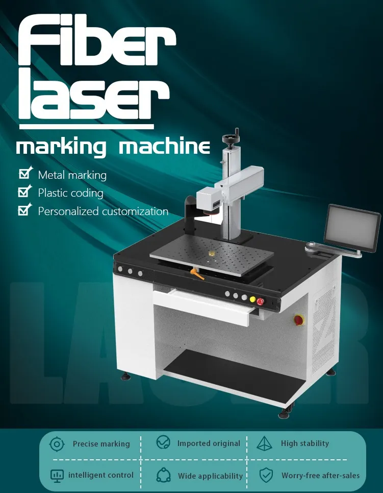 20W 30W 50W Jewelry Stainless Steel Fiber Laser Marking Machine for Sale Metal Laser Engraving Machine Max Source