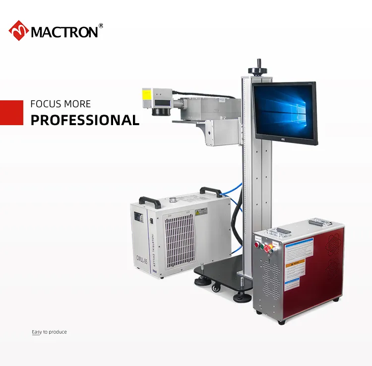 3W Fly UV Laser Marking Machine with Conveyor