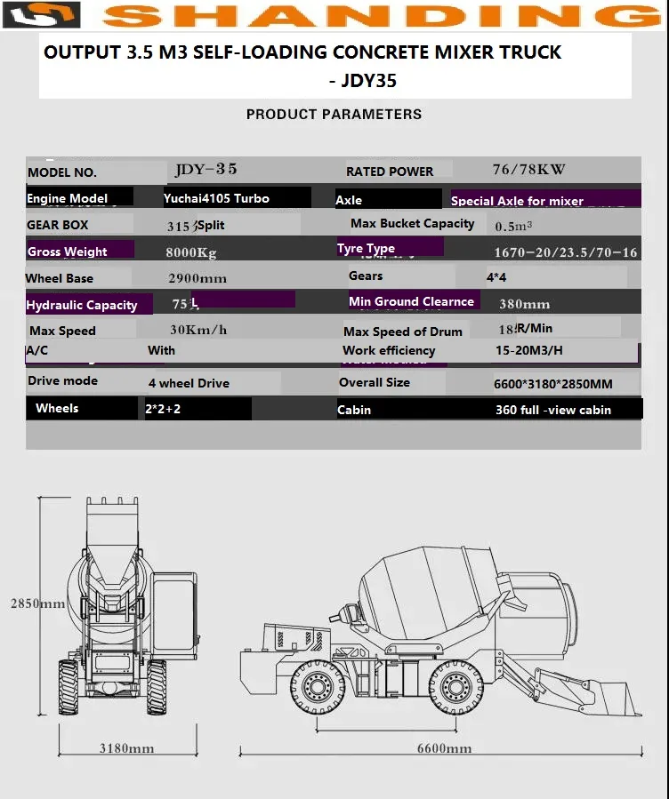 4cbm Output Per Time Diesel Self Loading Concrete Mixer Truck Diesel Concrete Mixer China Cheap Concrete Mixer
