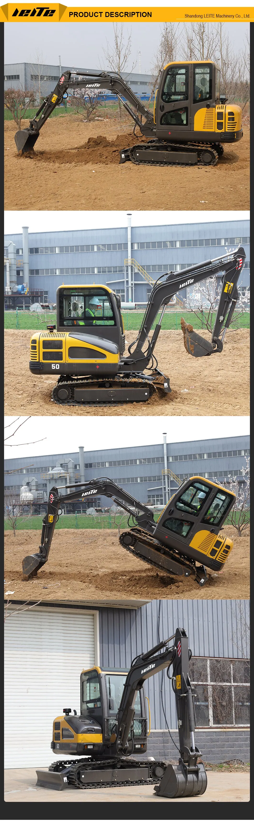 5 Ton Shovel Excavator 5 Ton Mini Bagger Excavator 5 Tonne Mini Excavator