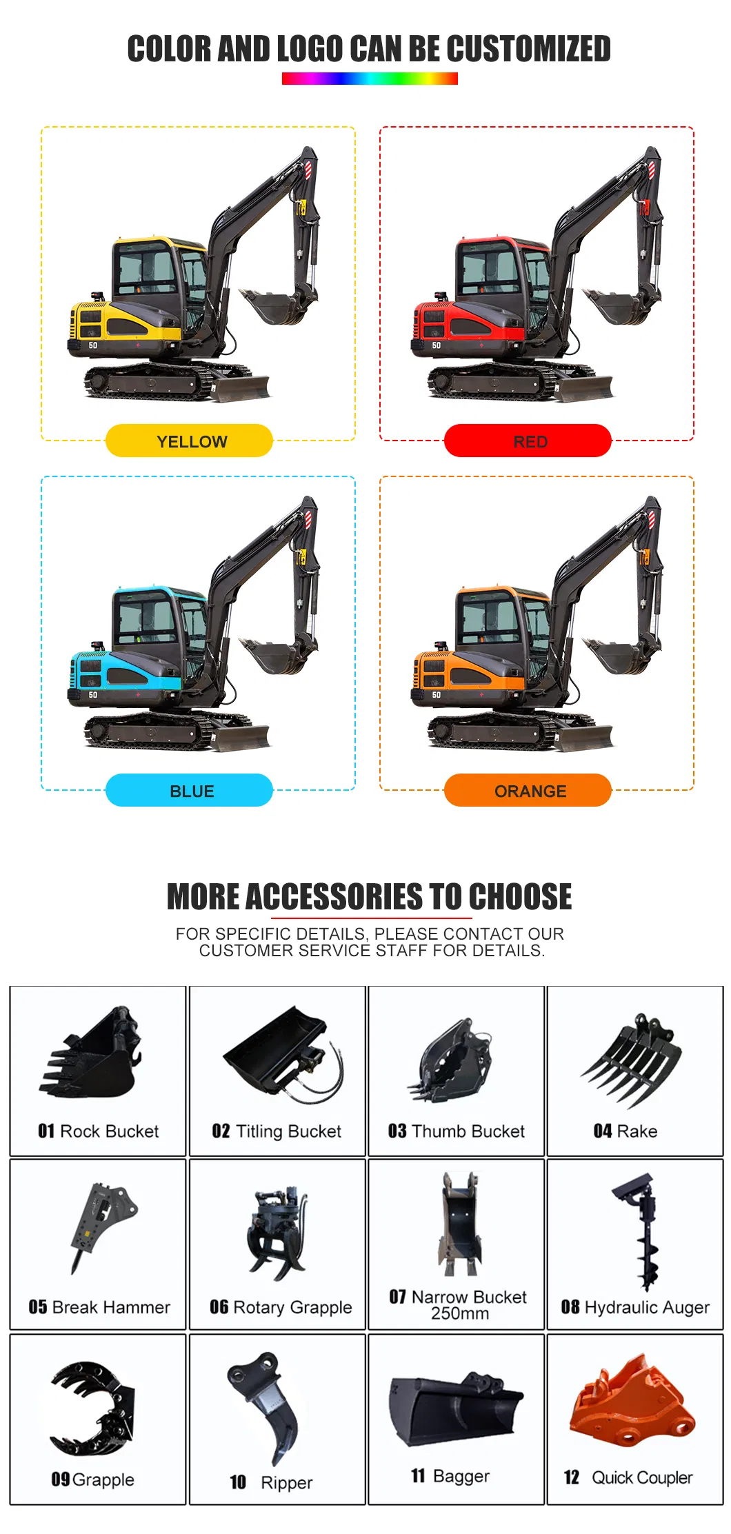 5 Ton Shovel Excavator 5 Ton Mini Bagger Excavator 5 Tonne Mini Excavator