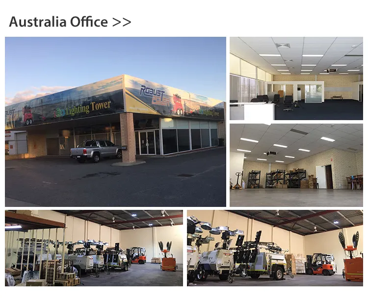 6X480W Mobile Diesel Engine Trailer Mounted LED Tower Light