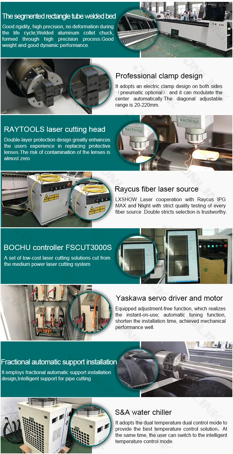 7% Price off Economical Lx62th 1000W Factory Direct Raycus Ipg 1000W Laser Cutting on Tube / Metal Copper Cutter Pipe