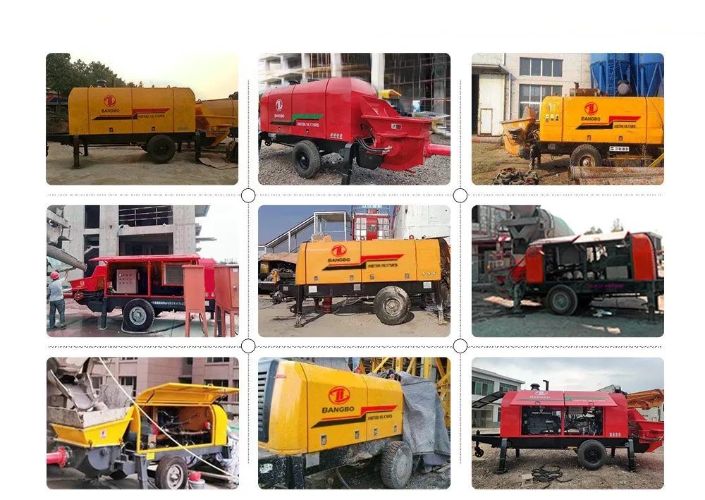 8MPa Portable Stationary Concrete Trailer Pump Diesel Mini Cement Beton Pump Concrete Pump