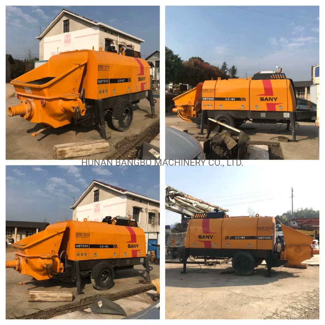8MPa Portable Stationary Concrete Trailer Pump Diesel Mini Cement Beton Pump Concrete Pump