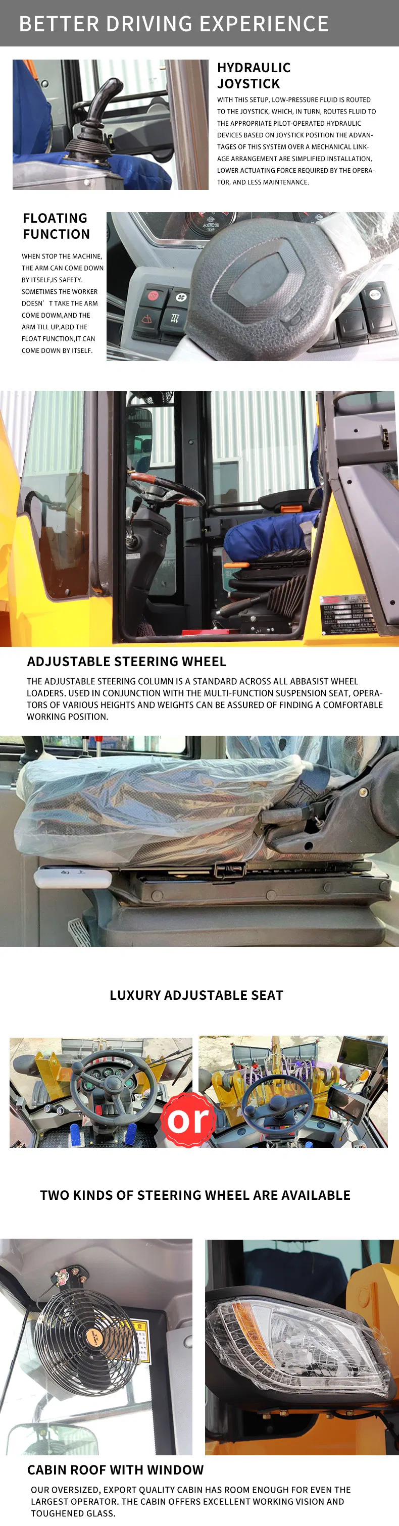 Abbasist Brand zl28 2.8 ton Hoflader Heavy Radlader 2800kg for Construction Work