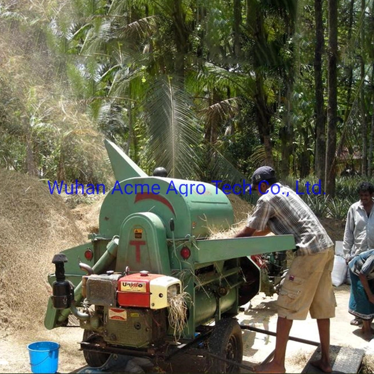 Africa Customized 15HP Diesel Engine Rice Thresher Machine with Big Wheel