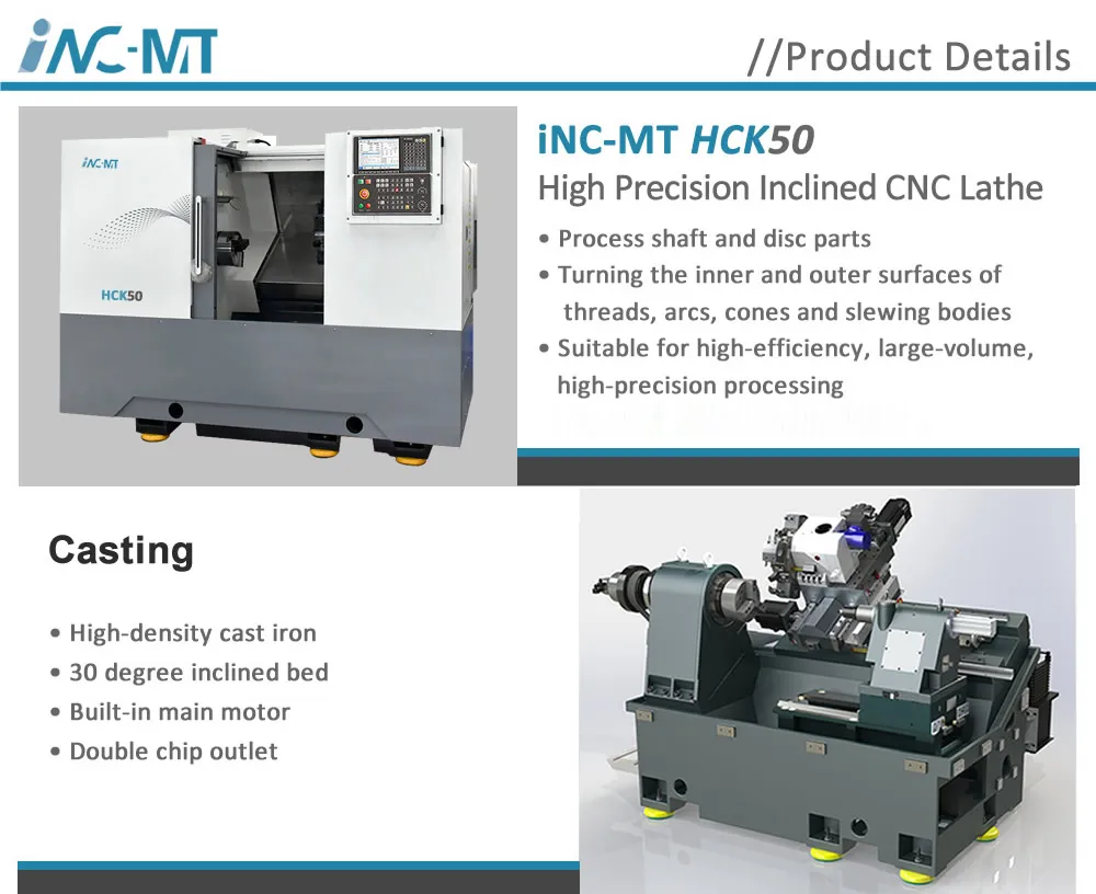 Automatic Numerical Control Machine Horizontal Precision Slant Bed CNC Lathe for Metal Turning