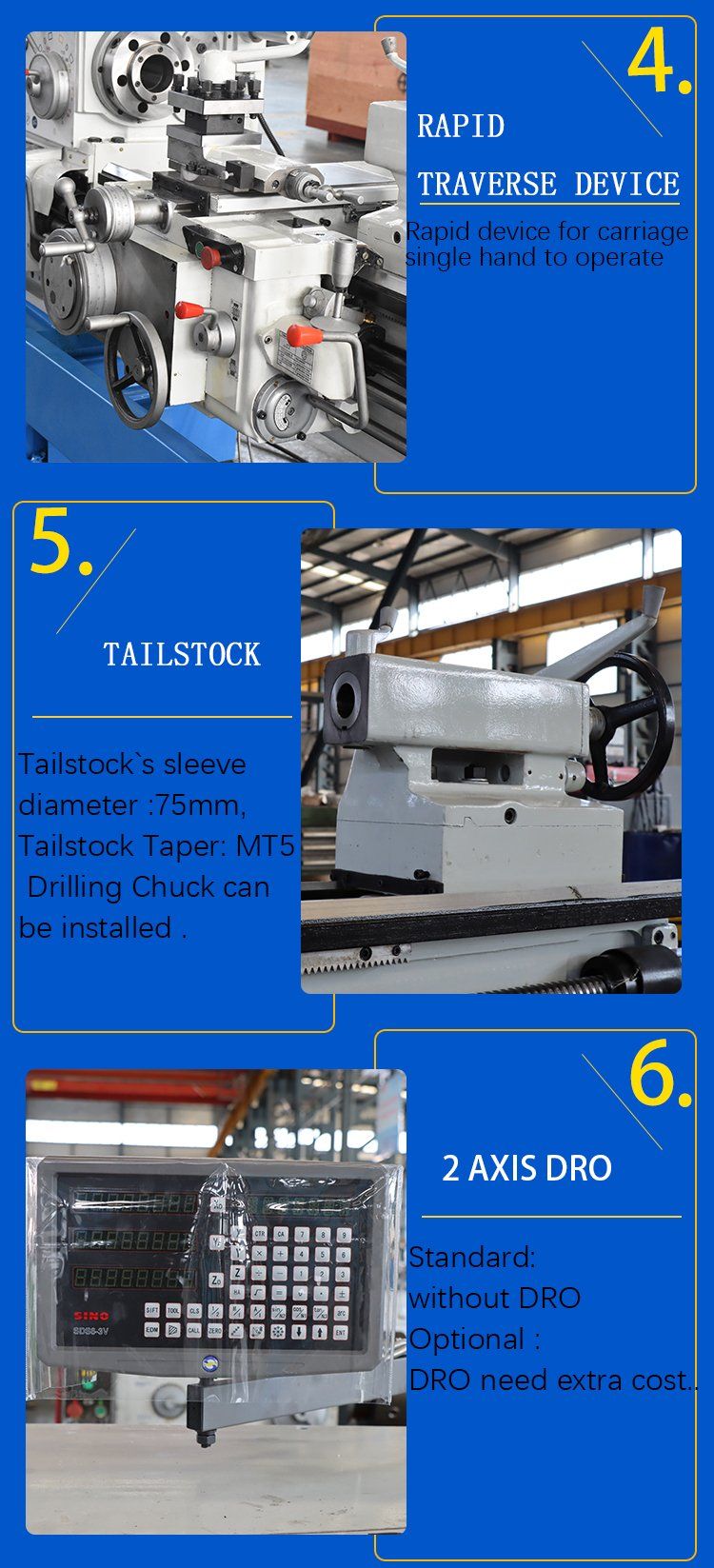 Ca6140 Ca6150 Ca6160 Horizontal Parallel Manual Universal Metal Lathe Machine