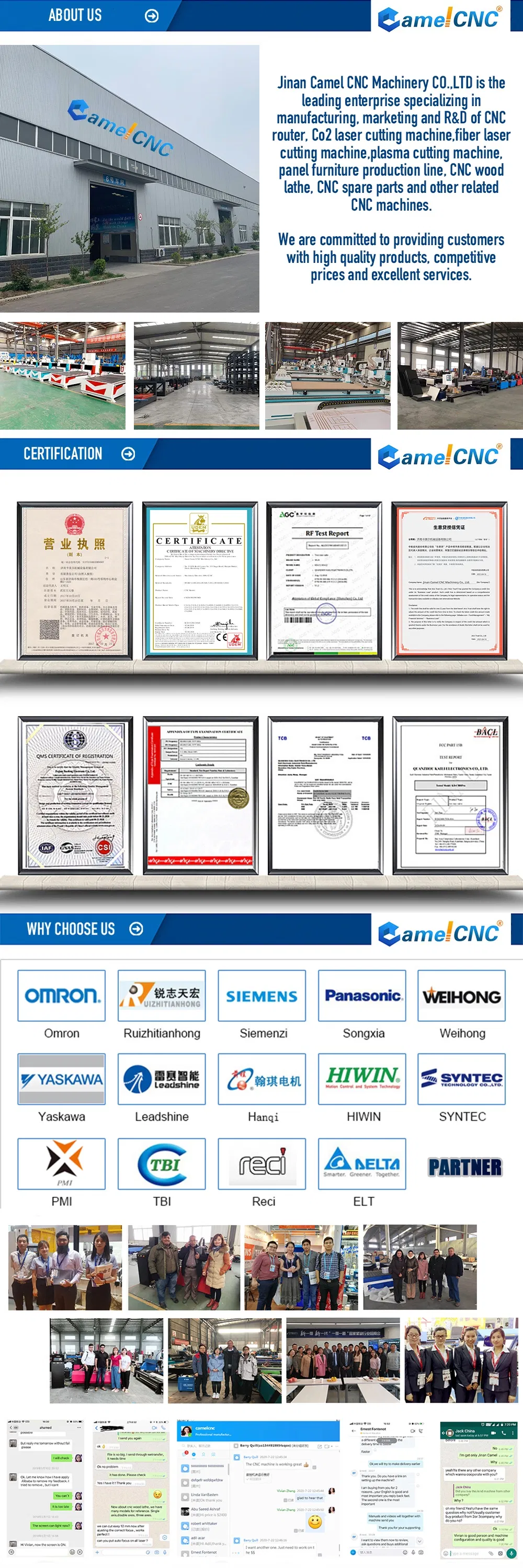 Camel CNC 1000W 2000W 3000W High Accuracy Laser Cutting Machine for Carbon Steel Iron Metal Alloy