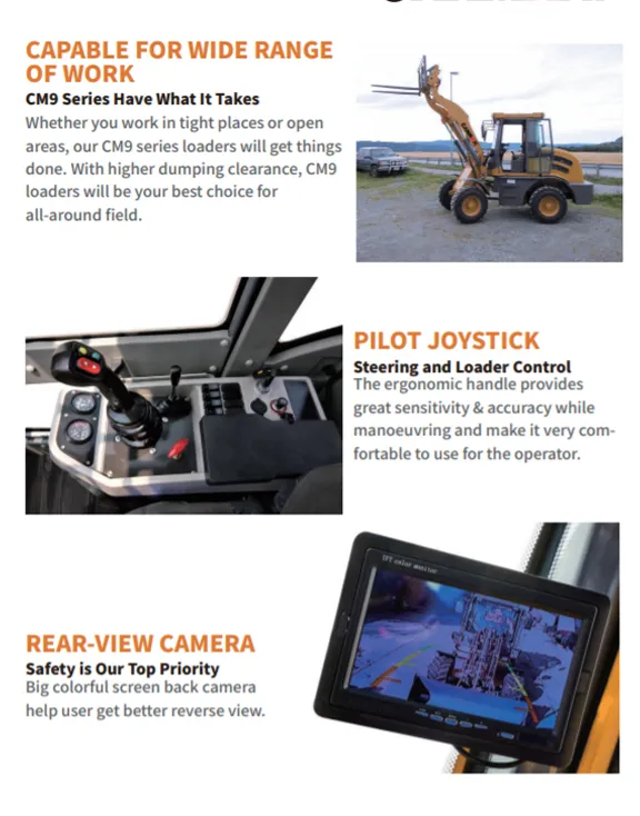 Canmax Mini Hydrulic Wheel Loader 1.0 1.2 Ton 1.0 1.2t Cm912, Front End Loader, Front Loader for Sale