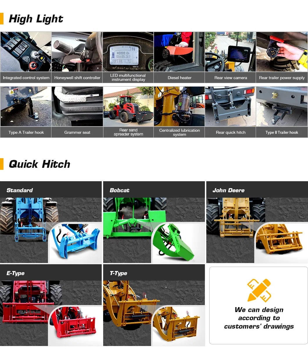 Ce Approved We18 Compact Tractor Excavator with Grapple