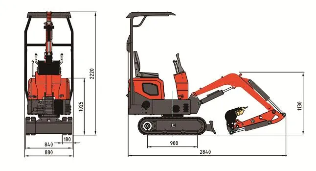 Chinese Top Quality Mini Excavator Machine 1 Ton Excavator Prices