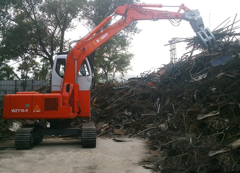 China Bonny Wzy22-8c 22 Ton Hydraulic Material Handler with Orange-Peel Grab