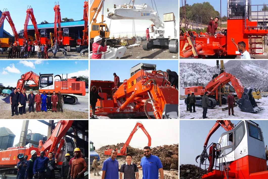 China Bonny Wzy22-8c 22 Ton Hydraulic Material Handler with Orange-Peel Grab