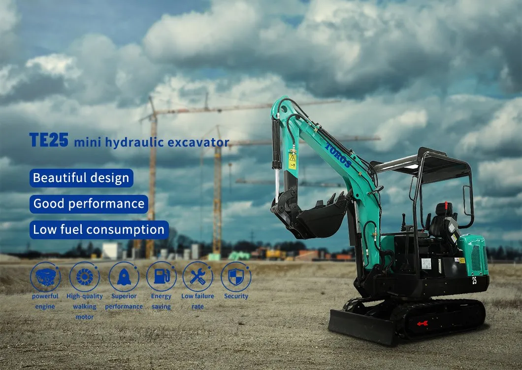 China Digger Machine Mini Tractor Excavator 2.2ton Excavator for Sale