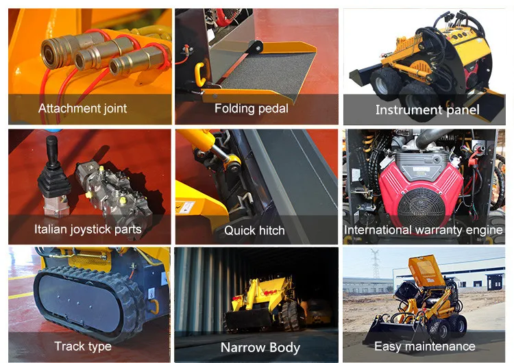 Chinese Famous Mini Skid Steer Loader with Cheap Price for Sale