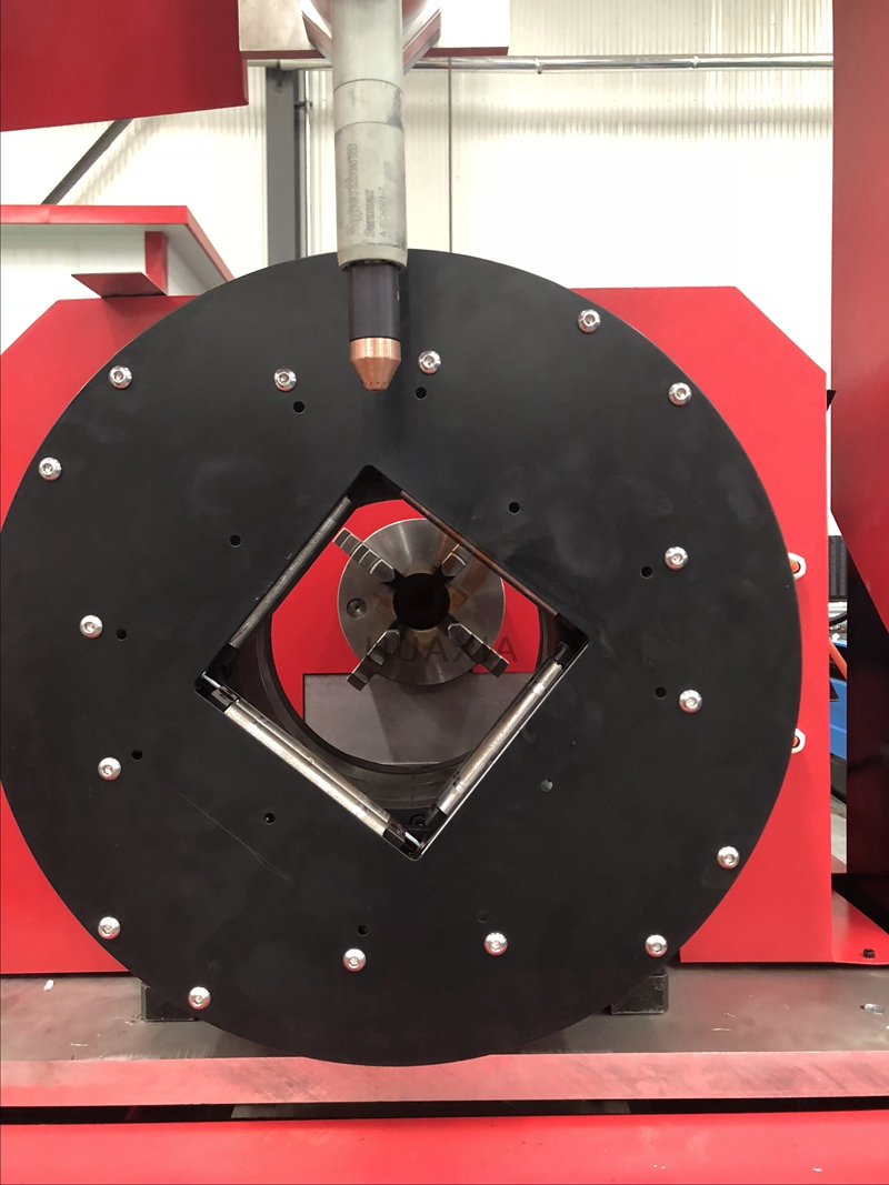 CNC Square Tube Plasma Cutting Machine 150 Pneumatic Chuck Metal Sheet Plasma Cutter