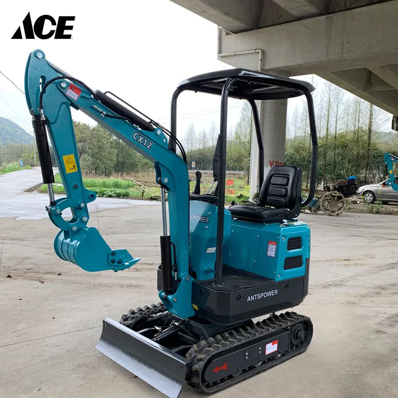 Diesel Powered Excavators Mini Excavator Bulldozer 1.2ton