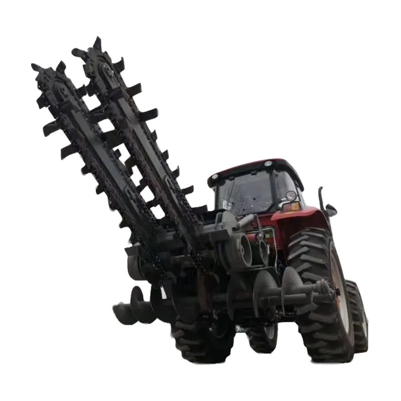 Ditching Depth 2m Chain Trencher Heavy Trenching machine for Wheel Tractor