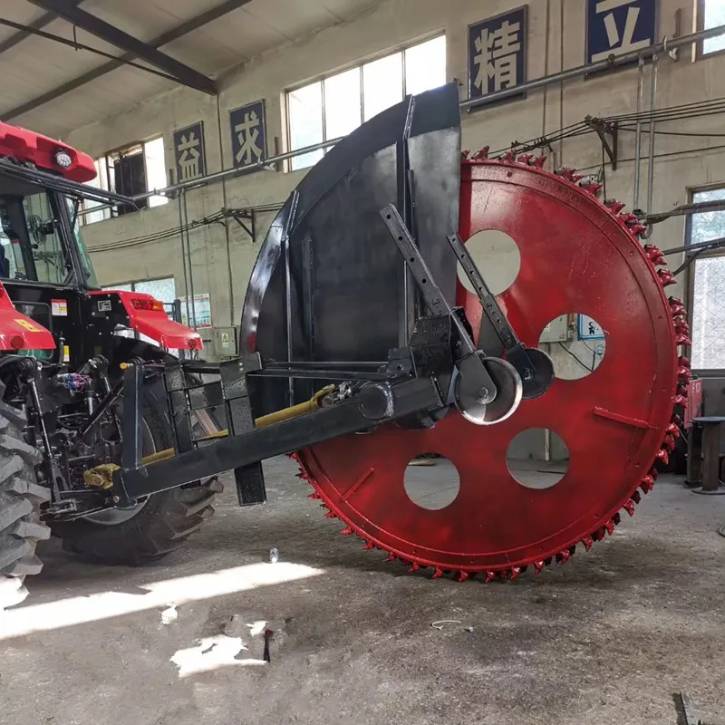 Ditching Depth 2m Chain Trencher Heavy Trenching machine for Wheel Tractor