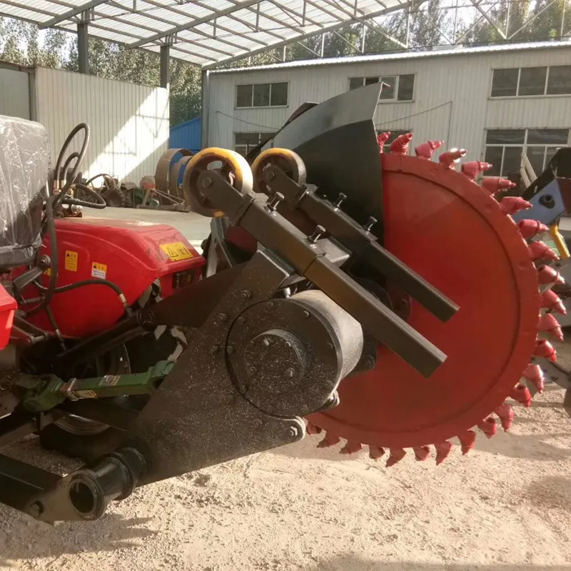 Ditching Depth 2m Chain Trencher Heavy Trenching machine for Wheel Tractor