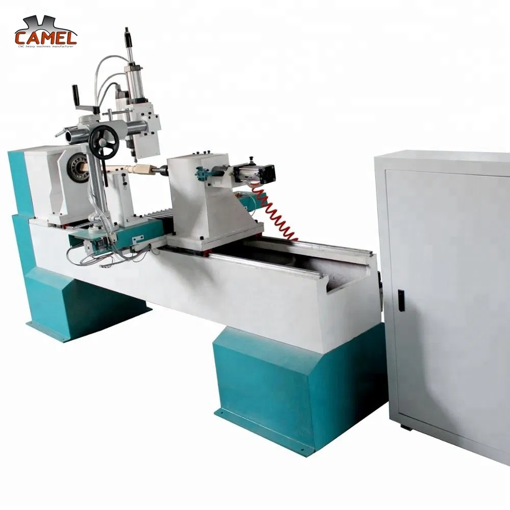Double-Tool Holder CNC Wood Turning Lathe Machine with Horizontal Spindles