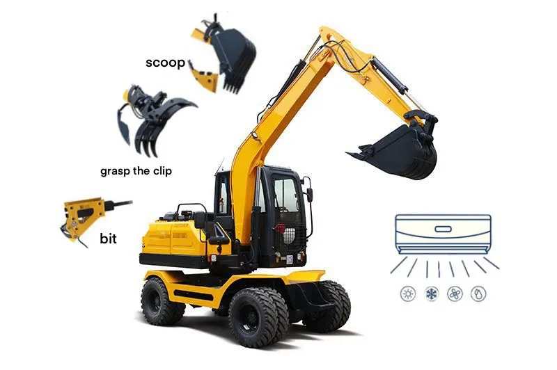 Easy to Deal with All Kinds of Miscellaneous L75W-8y Wheel Excavator