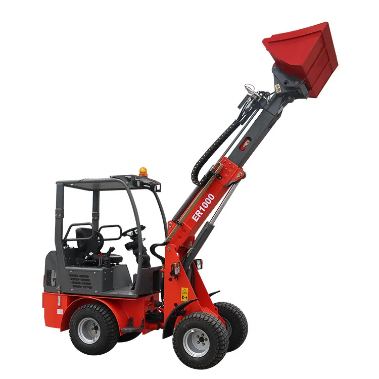 Everun Er1000 1ton Front Discharge European Grapple Forks Construction Machine Wheel Loader