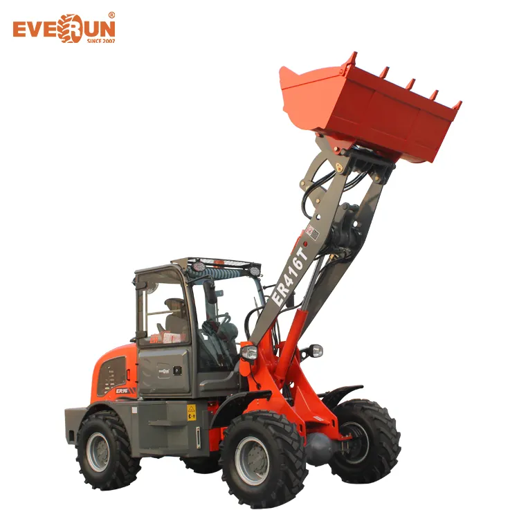 Everun Er416t 4WD 1600kg Compact Wheel Loader with New Cabin