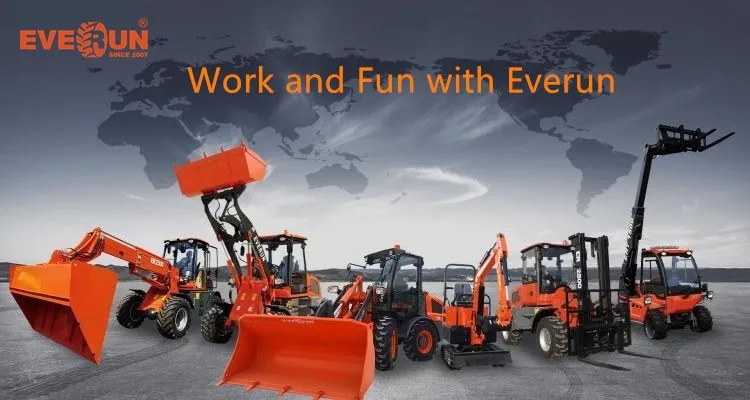 Everun New Designed Earth-Moving Machinery 800kg Er408 CE Certified Mini Wheel Loader