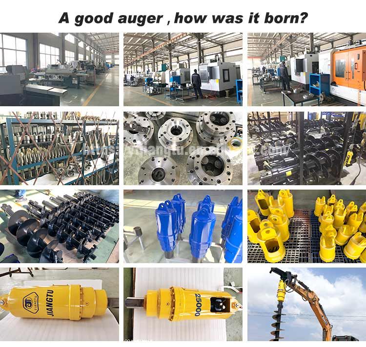 Excavator Skid Steer Backhoe Post Hole Digger Earth Auger Drill