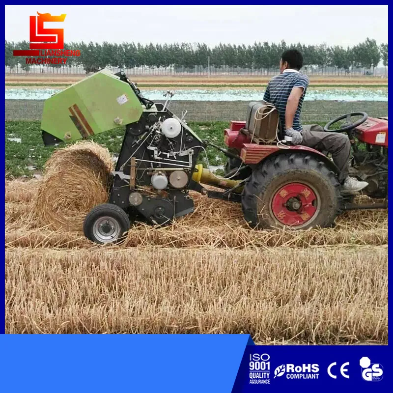 Factory Directly Exporting Tractor Driven Round Straw Baler Grass Baling Machines Hay Baling Press Mini Hay Baler