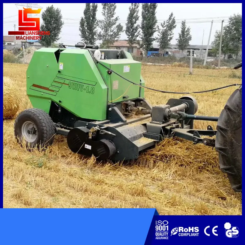 Factory Directly Exporting Tractor Driven Round Straw Baler Grass Baling Machines Hay Baling Press Mini Hay Baler