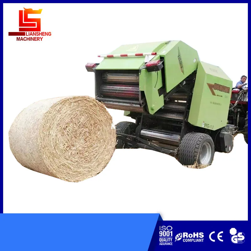 Factory Directly Exporting Tractor Driven Round Straw Baler Grass Baling Machines Hay Baling Press Mini Hay Baler