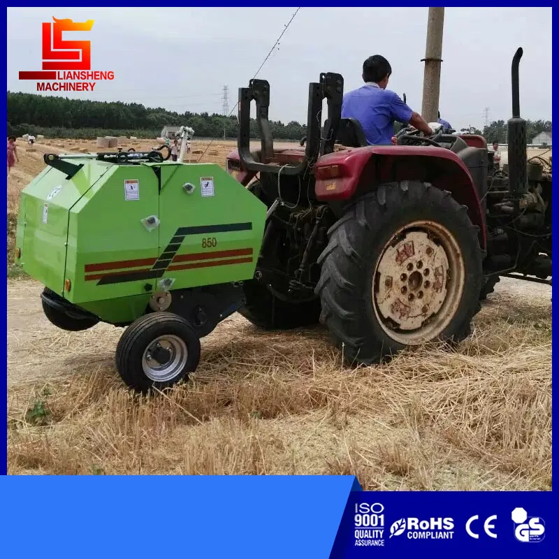 Factory Directly Exporting Tractor Driven Round Straw Baler Grass Baling Machines Hay Baling Press Mini Hay Baler