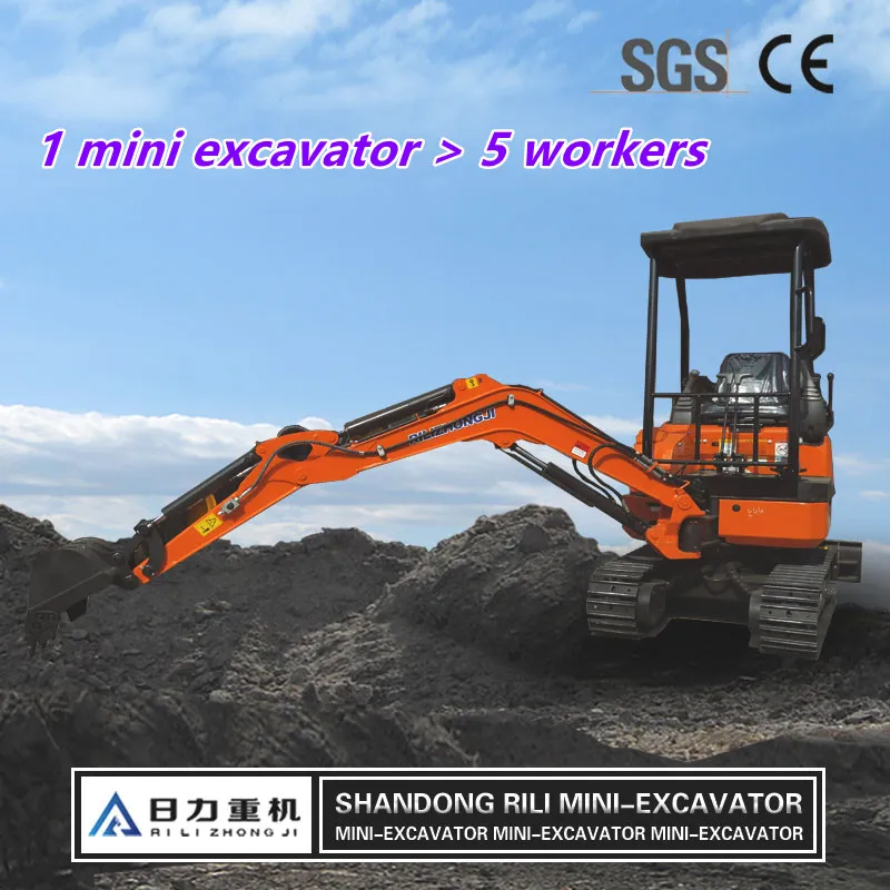 Fast Delivery Low Price 1000 Kg Mini Excavators with Euro 3 Engine Mini Excavator Cheap Prices