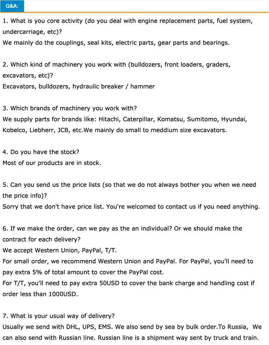Fx120A Hydraulic Breaker Seal Kit for Fx120A Hydraulic Rock Hammer Seal Kit Fx-120A Repair Kit for Fx 120A