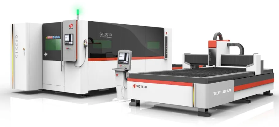 Hgtech China G Series Fiber Laser Cutting Machine High Power Laser Cutter Best Price