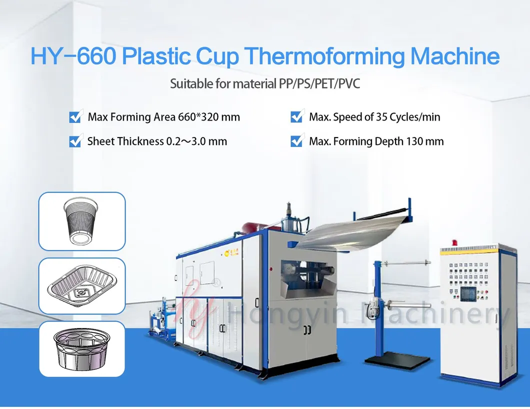High Capacity Cam Drive Plastic Cup Thermoforming Machine