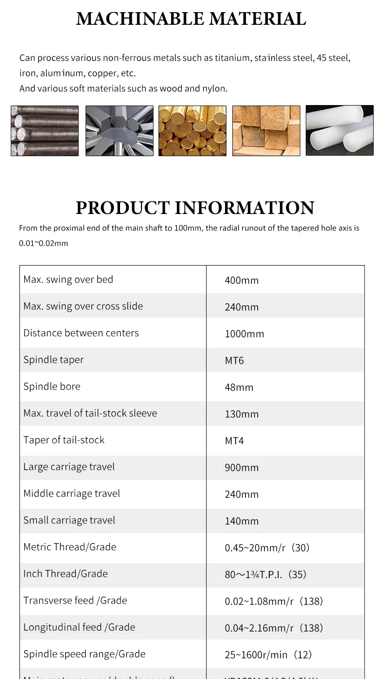 High Quality Mini Lathe CT6140 Manual Bench Lathe for Metal Price