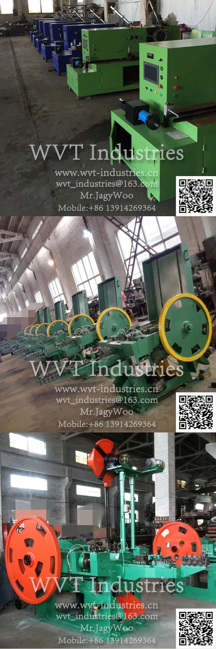 Hot Sell Z94-4c High Efficient Low Electricity Power Wire Nail Making Machine for 50mm-100mm /Coil Nail Machine/Nail Thread Rolling Twisting Machine