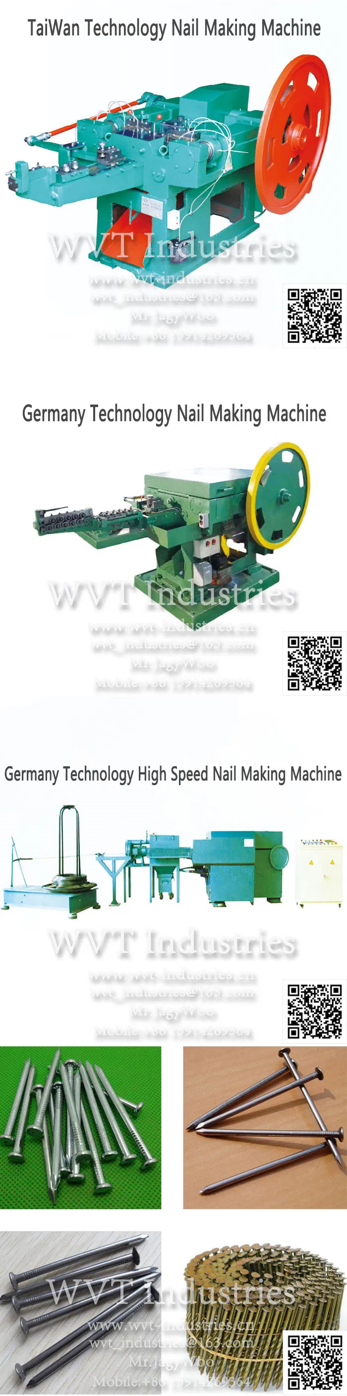 Hot Sell Z94-4c High Efficient Low Electricity Power Wire Nail Making Machine for 50mm-100mm /Coil Nail Machine/Nail Thread Rolling Twisting Machine