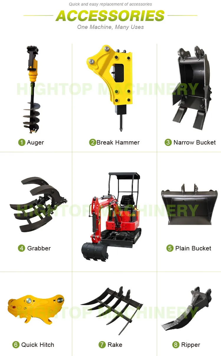 Hydraulic Crawler Mini Excavator for Garden and Farm 1 Ton